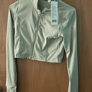 3pc Lululemon Sage Green/Matcha | Zip-Up Jacket, bra, shorts - NEW